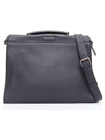 Fendi Fendi black leather bug monster crossbody briefcase (view 1)