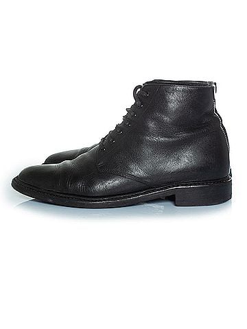 Saint Laurent Saint Laurent Lace up ankle boots in black leather (view 2)