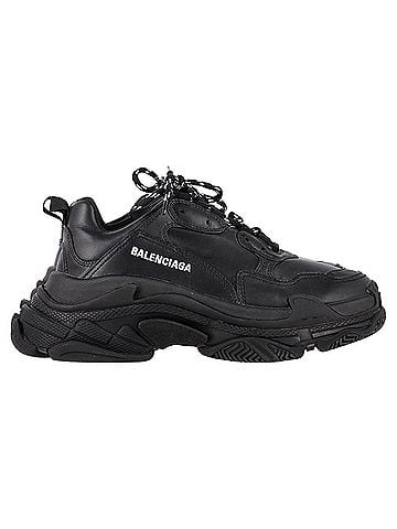 Balenciaga Balenciaga Triple S Sneakers in Black Polyester (view 1)