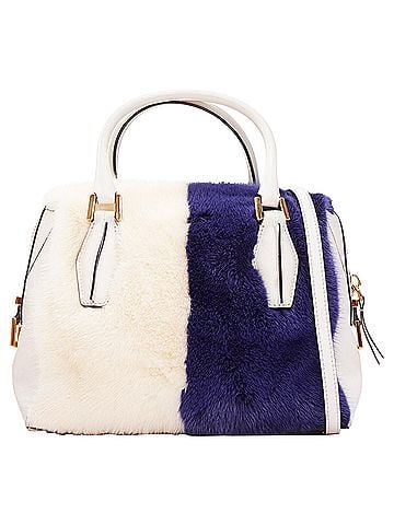 Tod's Tod's D Cube Bauletto Fur Leather Bowler Bag (view 1)