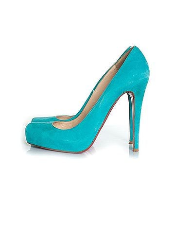 Christian Louboutin Christian Louboutin Turquoise suede pumps (view 2)