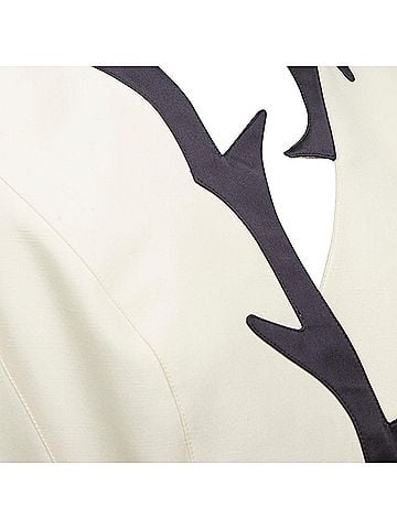 Thierry Mugler Thierry Mugler Cotton Border Collar Peplum Blazer (view 2)