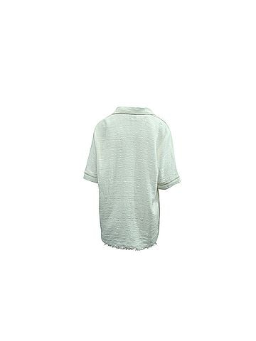 Nanushka Nanushka One Pocket Textured Shirt in White Cotton (view 2)
