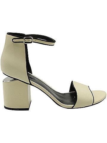 Alexander Wang Alexander Wang Abbey Block Heel Sandals in Ivory Leather (view 1)
