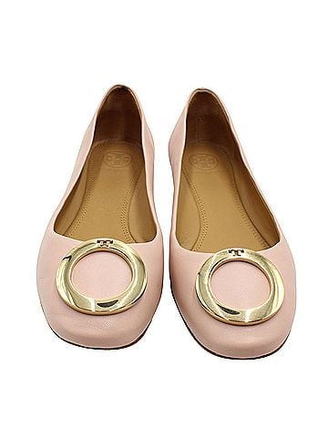 Tory Burch Tory Burch Caterina Flats in Pink Leather (view 2)