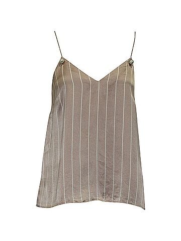 Cami NYC Cami NYC Striped Camisole with Pearl in Pink Silk (view 1)