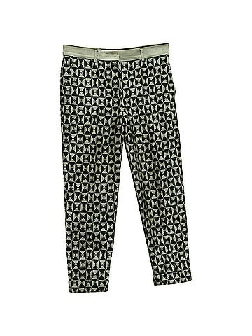Haider Ackermann Haider Ackermann Printed Slim Cut Leggings in Black and White Cotton  (view 1)