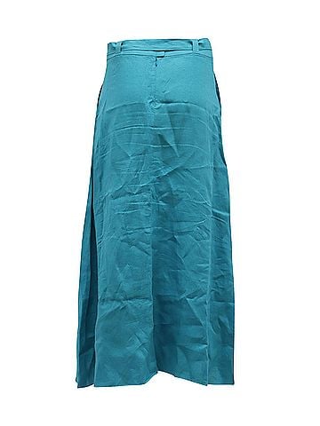 Simon Miller Simon Miller Midi Skirt in Teal Linen (view 2)