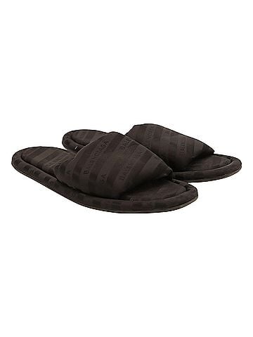 Balenciaga Balenciaga Hotel Line Slides in Black Acrylic (view 2)