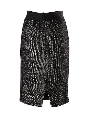 Giambattista Valli Giambattista Valli Tweed Pencil Skirt in Grey Linen (view 2)