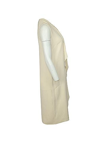 Ralph Lauren Ralph Lauren Collection Chantel Ruffle Front Cocktail Dress in Ivory Silk (view 2)