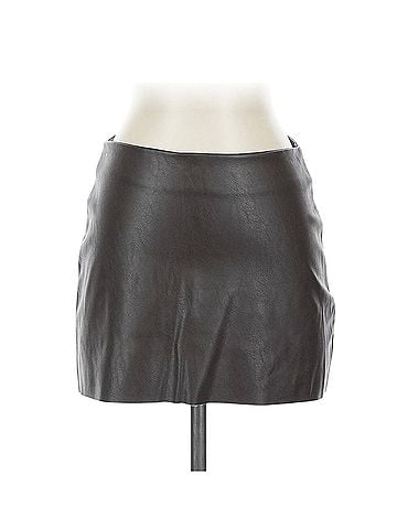 One mini skirt Faux Leather Skirt (view 1)