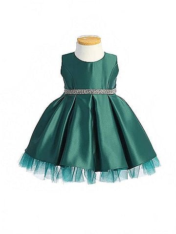 Sweet Kids Girl's Pleated Satin Special Occasion Dress (view 1)