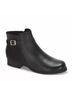 Andrea Black Women's Low Heel Booties Size 5 - photo 1