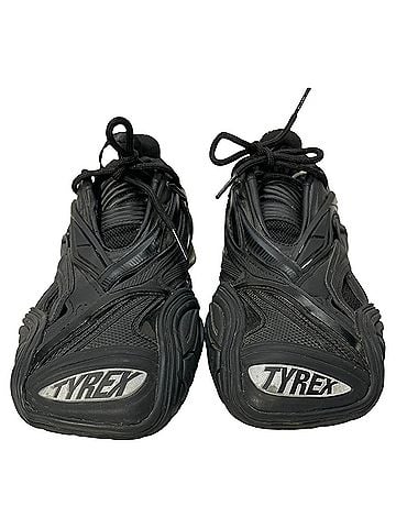 Balenciaga Balenciaga Tyrex Lace-Up Sneakers in Black Polyurethane (view 2)