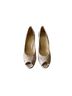 Stuart Weitzman 100% Leather Animal Print Snake Print Multi Color Gray Tan Heels Size 7 1/2 - photo 5
