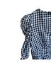 Boston Proper Checkered-gingham Black White 3/4 Sleeve Top Size 14 - photo 4