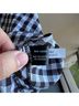 Boston Proper Checkered-gingham Black White 3/4 Sleeve Top Size 14 - photo 6