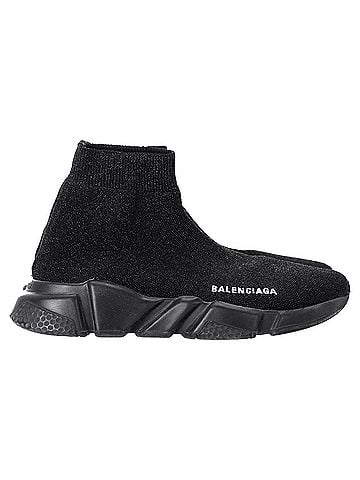 Balenciaga   Balenciaga Speed Trainer Shoes in Black Polyester (view 1)