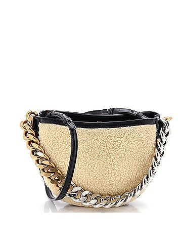 Stella McCartney Frayme Shoulder Bag Faux Shearling and Faux Leather Small (view 1)