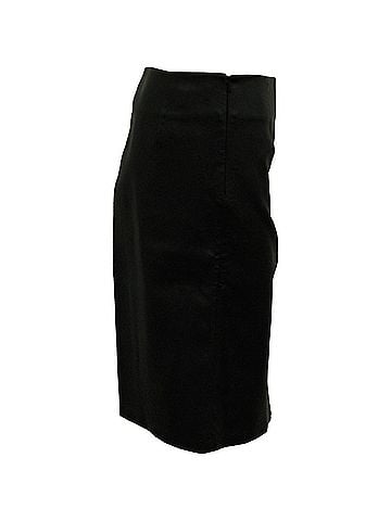 Diane von Furstenberg Diane Von Furstenberg Pencil Skirt in Black Leather (view 2)
