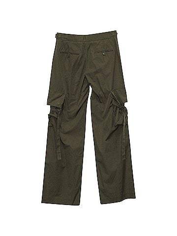 Helmut Lang Helmut Lang Cargo Pants in Khaki Green Cotton  (view 2)