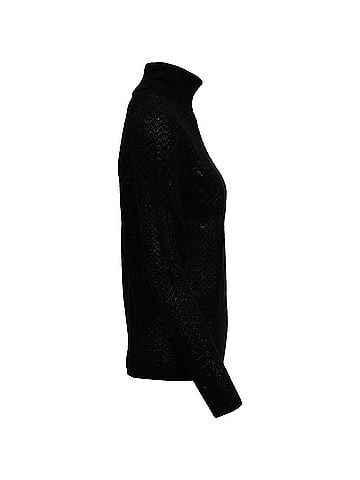 Diane von Furstenberg Diane Von Furstenberg Turtleneck Sweater in Black Wool (view 2)