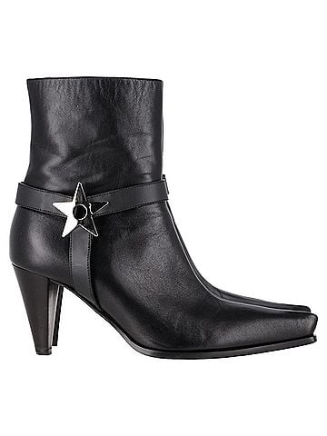 Giuseppe Zanotti Giuseppe Zanotti Karmen Appliquéd Ankle Boots in Black Leather (view 1)