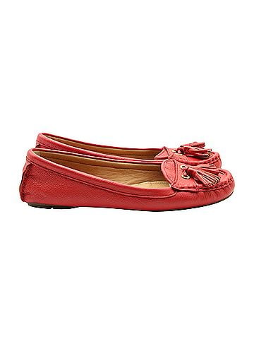 Coach Coach Tassel Loafers in Red Leather (view 1)