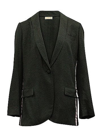 Tory Burch Tory Burch Blazer with White Stripe in Grey Viscose (view 1)