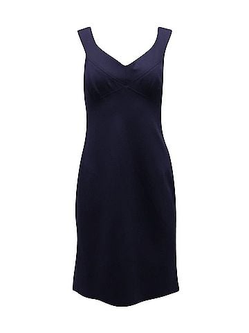 Ralph Lauren Ralph Lauren V-Neck Sleeveless Dress in Navy Blue Viscose (view 1)