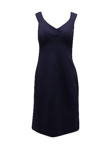 Ralph Lauren Ralph Lauren V-Neck Sleeveless Dress in Navy Blue Viscose (view 2)