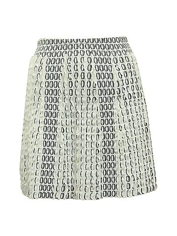 Alaïa Alaia Knit Skirt with Vertical Frills in White Viscose (view 1)