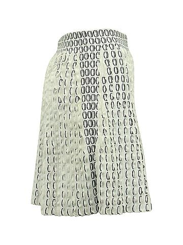 Alaïa Alaia Knit Skirt with Vertical Frills in White Viscose (view 2)