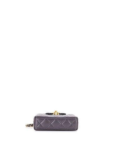 Chanel Kelly Top Handle Shopping Bag Quilted Shiny Aged Calfskin Nano (view 2)
