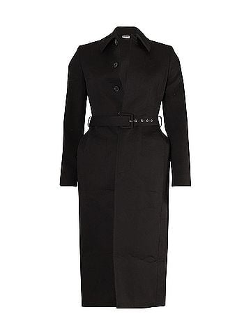 Balenciaga Balenciaga Hourglass Coat in Black Cotton (view 1)