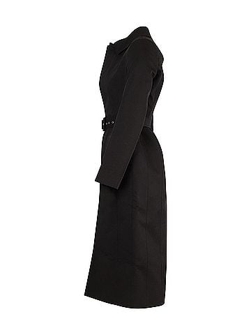 Balenciaga Balenciaga Hourglass Coat in Black Cotton (view 2)