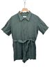 RIVET.UTILITY 100% Linen Green Jumpsuit Size L - photo 1