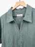 RIVET.UTILITY 100% Linen Green Jumpsuit Size L - photo 5