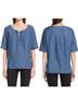 Rag & Bone 100% Cotton Solid Blue Short Sleeve Top Size S - photo 6