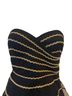 Hitherto 100% Polyester Black Gold Cocktail Dress Size 0 - photo 4
