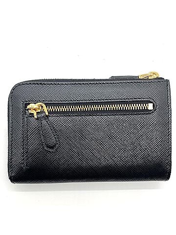 Prada Prada Coin Case Fragment in Saffiano Metal, Black, 1PP122 (view 2)