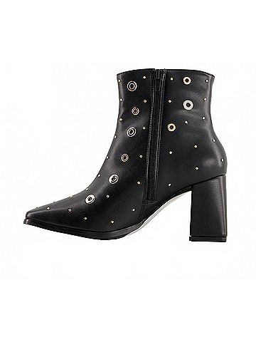 Andrea Women's Medium Heel Riveted Ankle Booties (view 2)