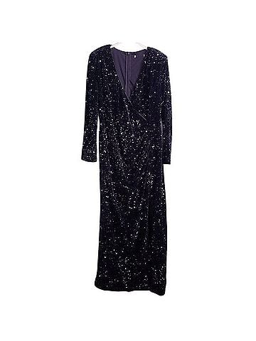 Baltic Born Madonna Black Sequin Longsleeve Cocktail Dress (view 2)