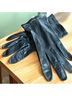 Isabel Solid Black Gloves Size 6 - photo 4