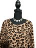 Tahari Animal Print Brown Black Long Sleeve Blouse Size M - photo 2