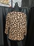Tahari Animal Print Brown Black Long Sleeve Blouse Size M - photo 5
