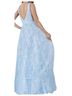 Jovani Animal Print Bow Print Damask Jacquard Marled Solid Tropical Blue Cocktail Dress Size 12 - photo 2