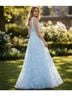 Jovani Animal Print Bow Print Damask Jacquard Marled Solid Tropical Blue Cocktail Dress Size 12 - photo 4