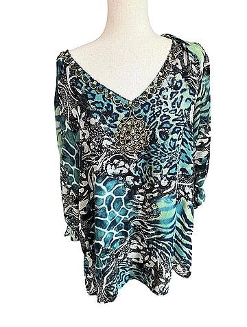 Nue Options Nue Options 3/4 Sleeve Blouse (view 1)